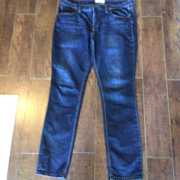 Ladies Free People skinny jeans dark blue Sz 30w&l zip&button fly - Picture 3 of 11